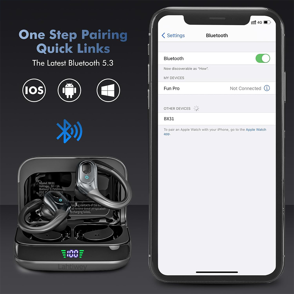Wireless Headphones Bluetooth  - Earbuds Charging Case review and price